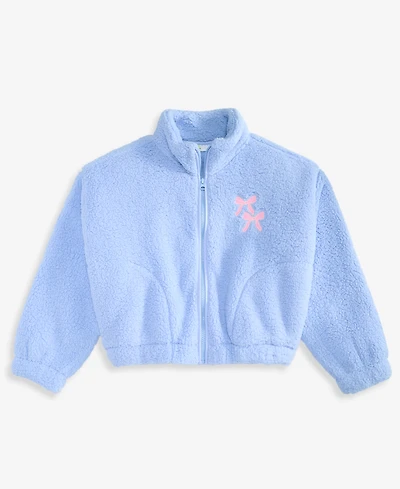 Epic Threads Girls' Xs-xl Bow-Embroidery Faux-Sherpa Jacket, Macy's Exclusive