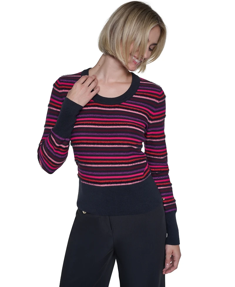 Sonia Rykiel Women's St Grmn Cmbo Stripe Poorboy Striped Crewneck Sweater