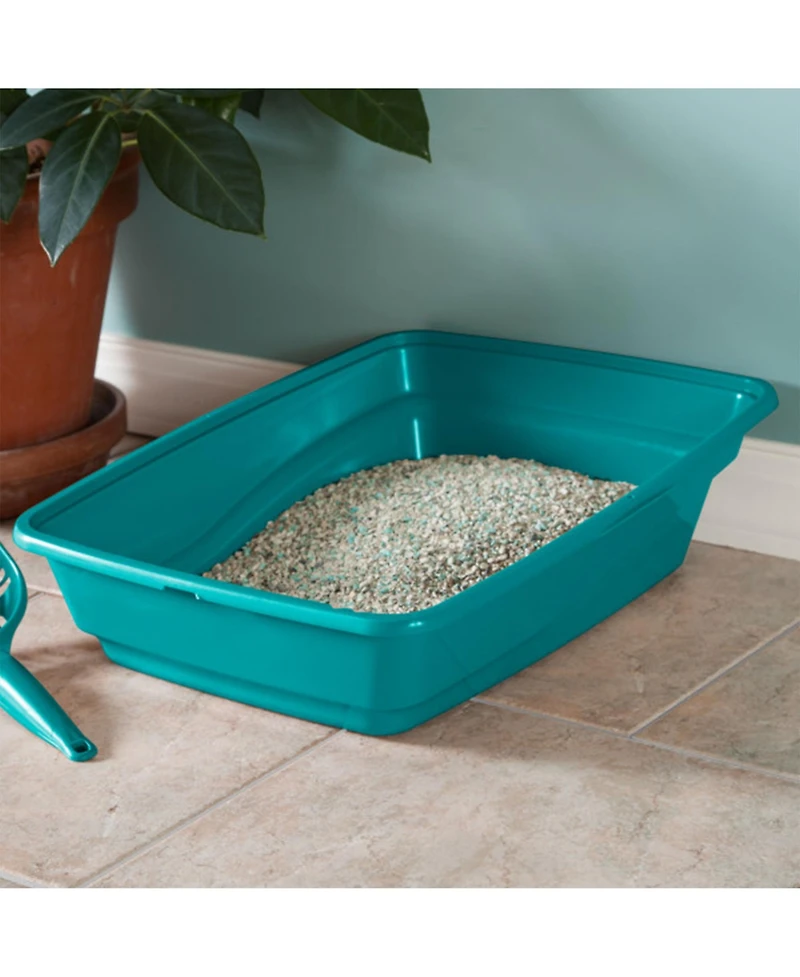 Sterilite 13033W06 Lg Frame Cat Litter Pan with Low Entrance, Sea Going (6 Pack)