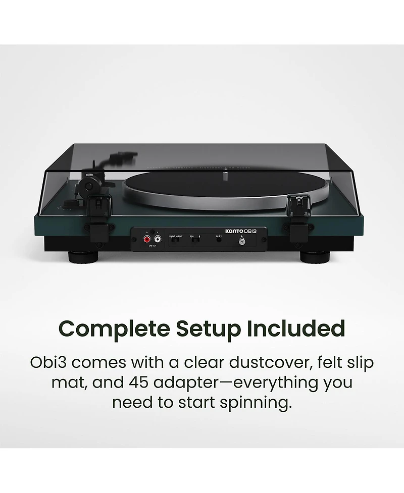 Kanto OBI3 Bluetooth 5.3 Turntable with Built-In Preamp