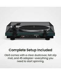 Kanto OBI3 Bluetooth 5.3 Turntable with Built-In Preamp