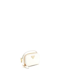 Pre-Owned Prada Mini Triangle Logo Top Handle Pouch Crossbody Bag Saffiano Leather