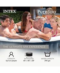 Intex PureSpa Plus Bubble Massage Spa Set with Energy Efficient Cover, 85" x 28"