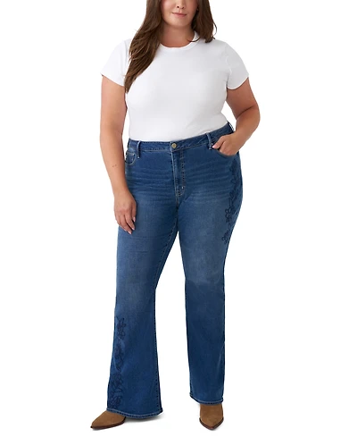 Seven7 Plus Felicity Flare High-Rise Jeans
