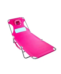 Ostrich Comfort Lounger Poolside Chair and Chaise Sunbathing Beach Chair, Pink