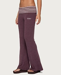 Edikted Women's Stay Stripey Foldover Pants