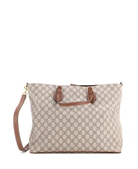 Pre-Owned Gucci Medium Convertible Soft Tote Gg Coated Canvas with Leather