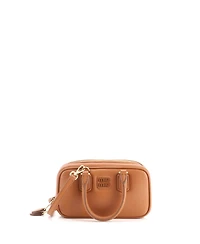 Pre-Owned Miu Miu Mini Arcadie Top Handle Bag Leather