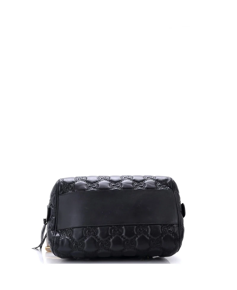 Pre-Owned Gucci Medium Ophidia Convertible Boston Top Handle Bag Gg Matelasse Leather