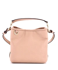 Pre-Owned Gucci Small Gg Emblem Bucket Bag Gg Embossed Leather