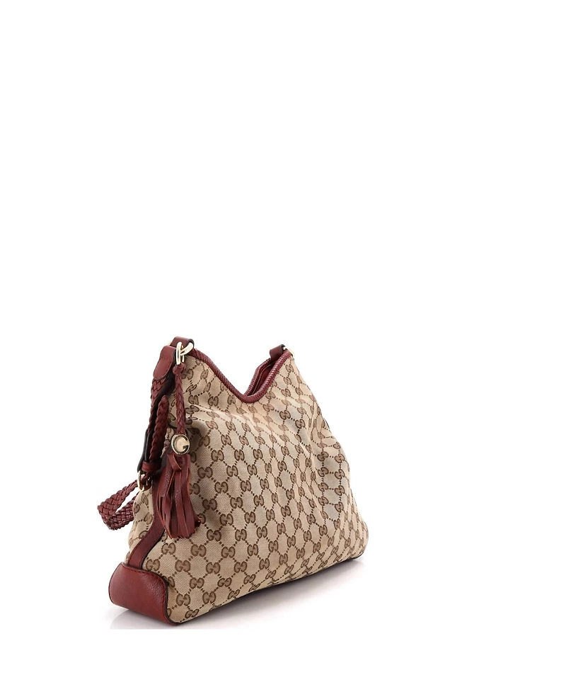 Pre-Owned Gucci Medium Marrakech Hobo Gg Canvas