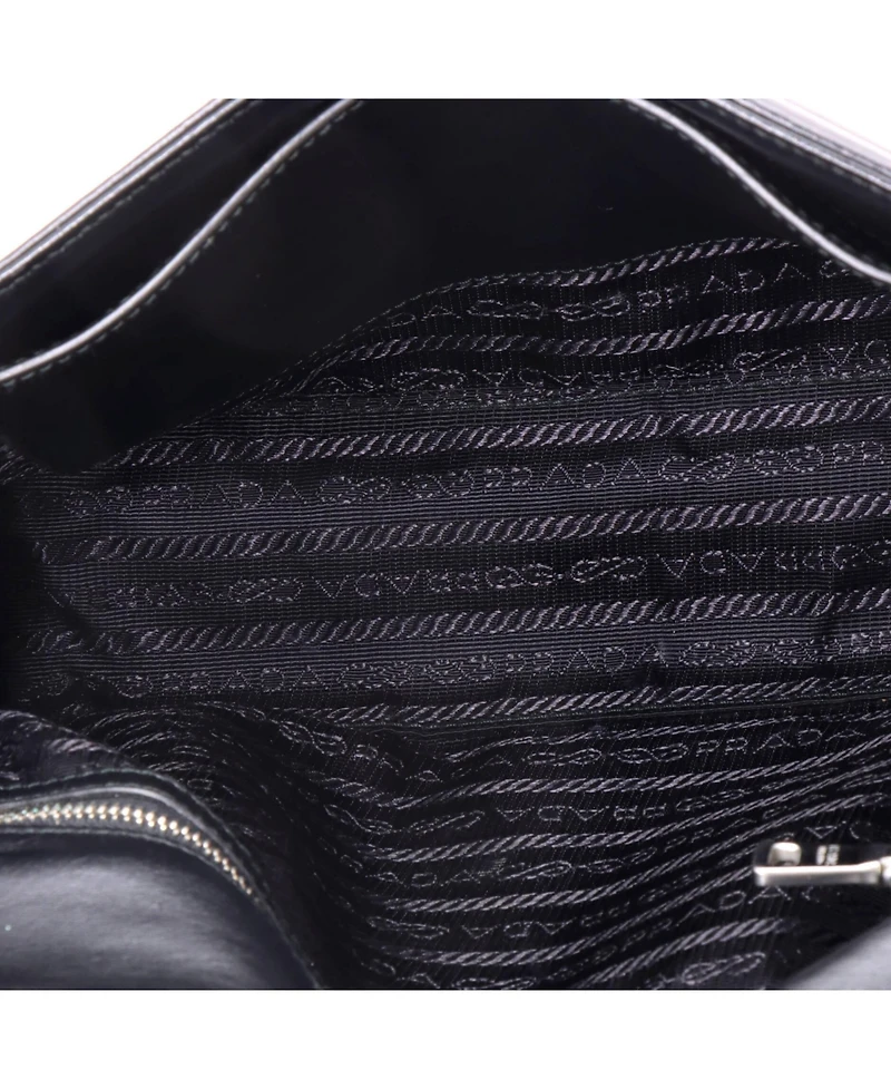 Pre-Owned Prada Large Chain Flap Shoulder Bag Diagramme Quilted Leather