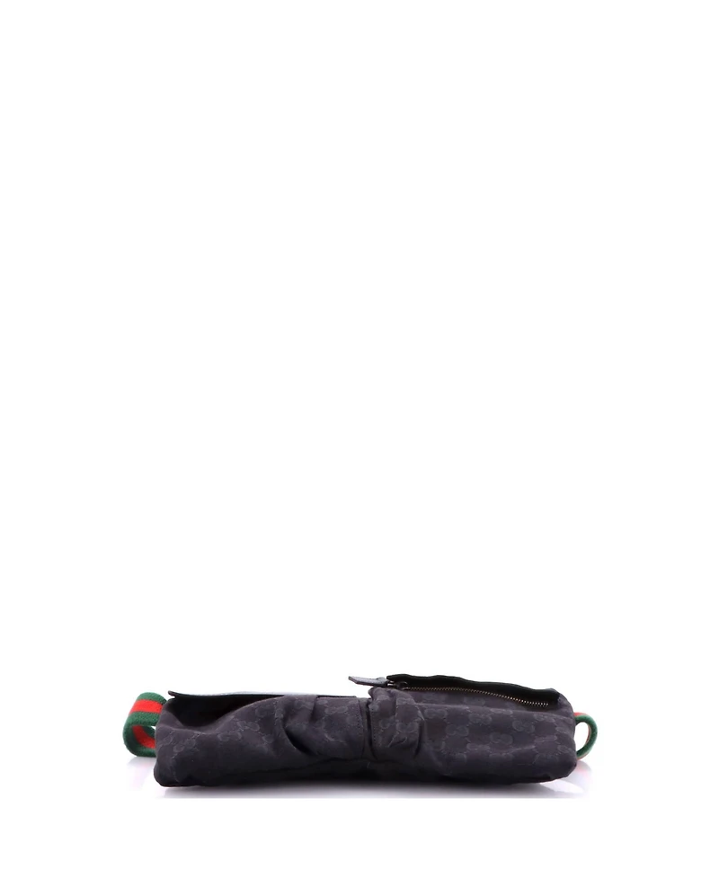 Pre-Owned Gucci Small Vintage Double Belt Bag Gg Canvas with Leather