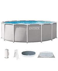 Intex Prism Frame 15ft x 48in Premium Above Ground Pool Set with Filter Pump