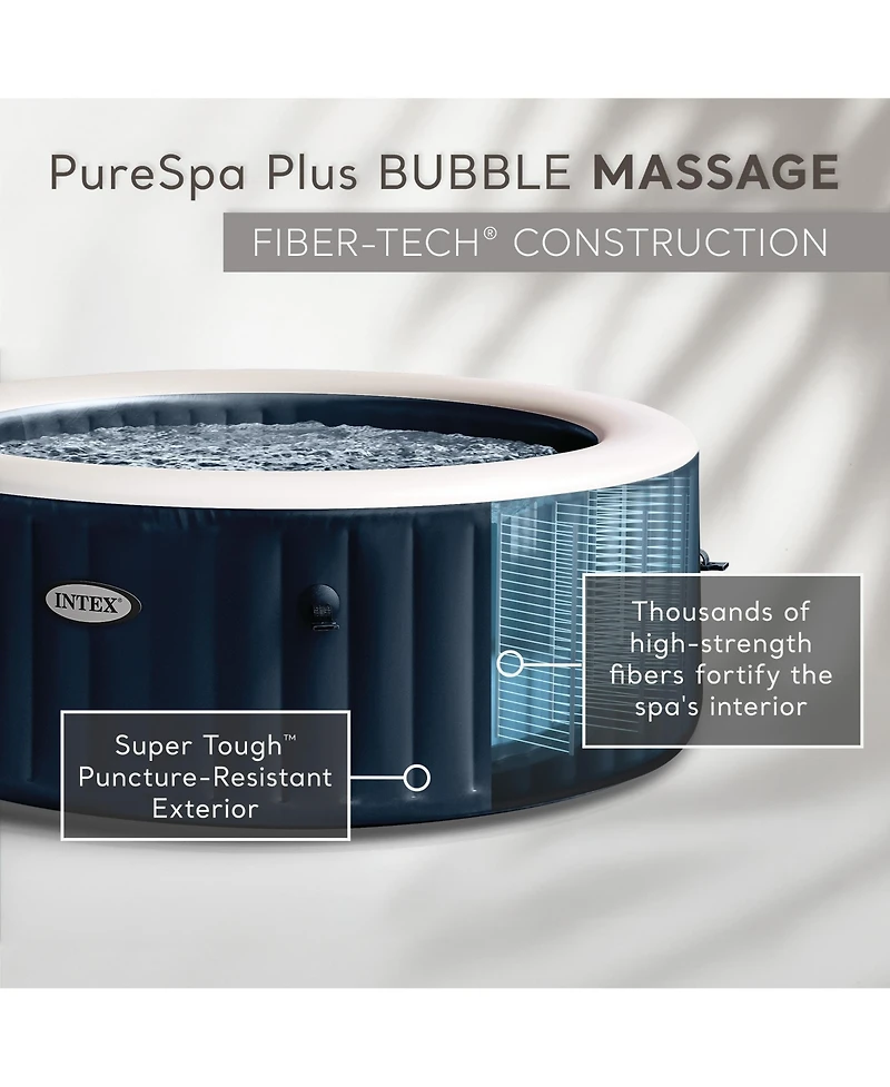 Intex PureSpa Plus Inflatable Bubble Jet Hot Tub and Replacement Filters ( Pack