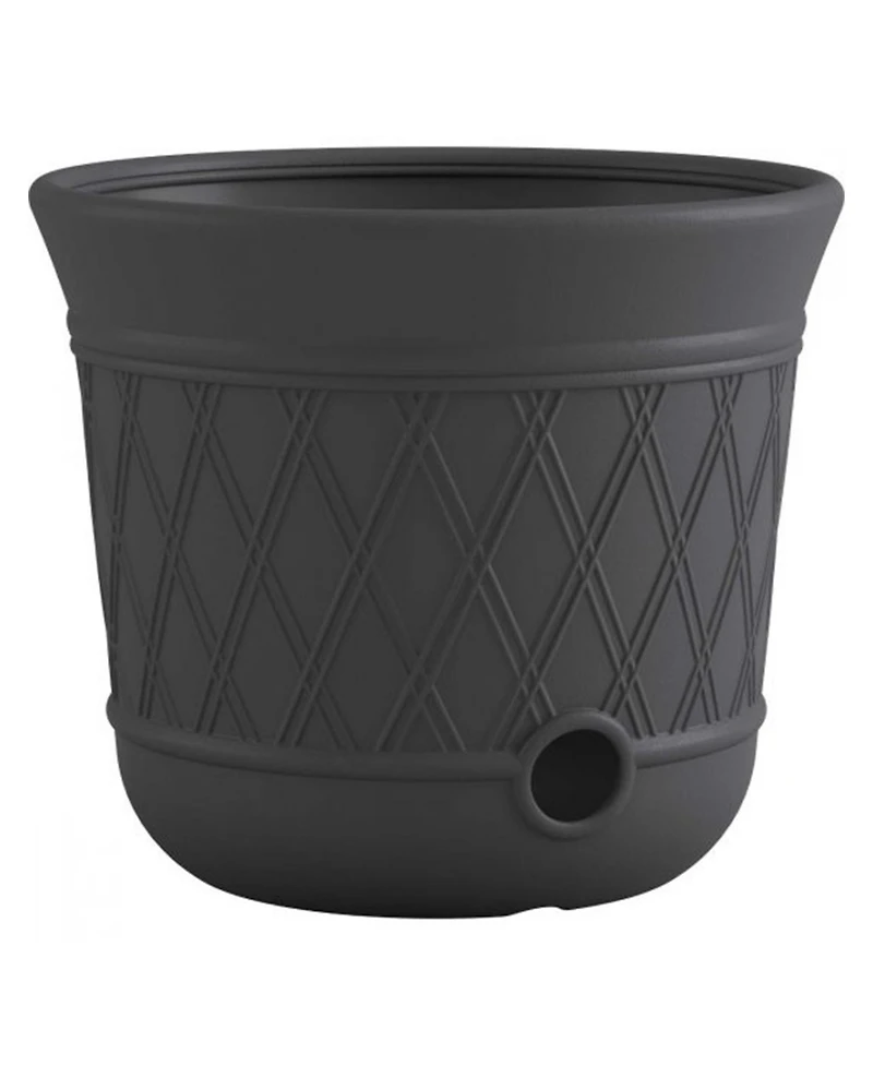 Suncast 14 x 12 Inch Decorative Hideaway Garden Hose Storage Pot, Gray (2 Pack)