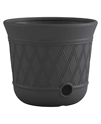 Suncast 14 x 12 Inch Decorative Hideaway Garden Hose Storage Pot, Gray (2 Pack)