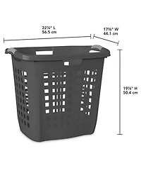 Sterilite Ultra Easy Carry Laundry Basket, 2.1 Bushel with Handles, Grey, 4 Pack