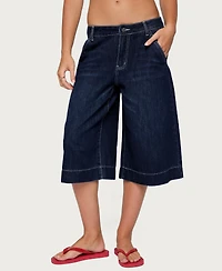 Edikted Women's Letty Low Rise Denim Bermuda Shorts