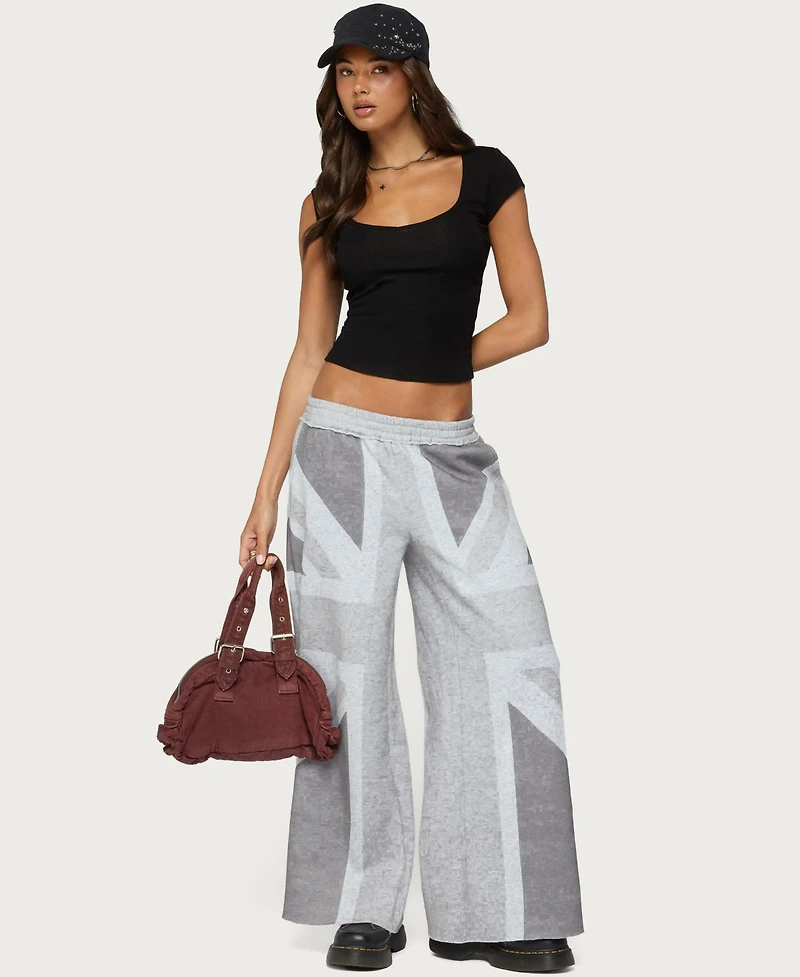 Edikted Women's London Rush Wide Leg Sweatpants
