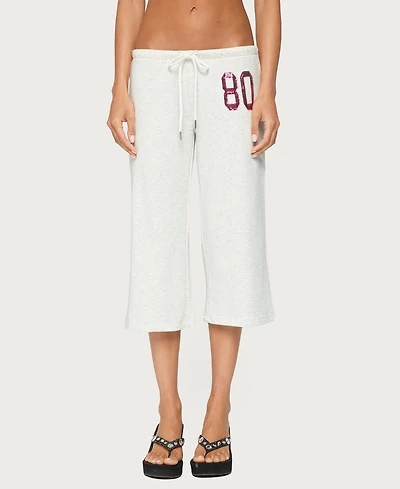 Edikted Women's 80 Sequin Capri Sweatpants