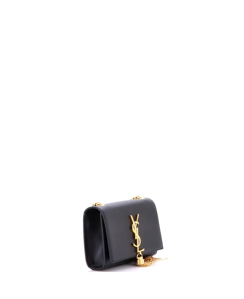 Pre-Owned Saint Laurent Small Classic Monogram Tassel Crossbody Bag Leather