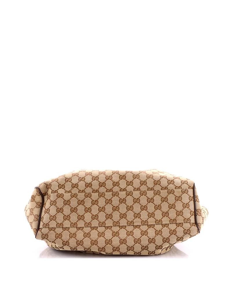 Pre-Owned Gucci Medium Sukey Tote Gg Canvas with Leather