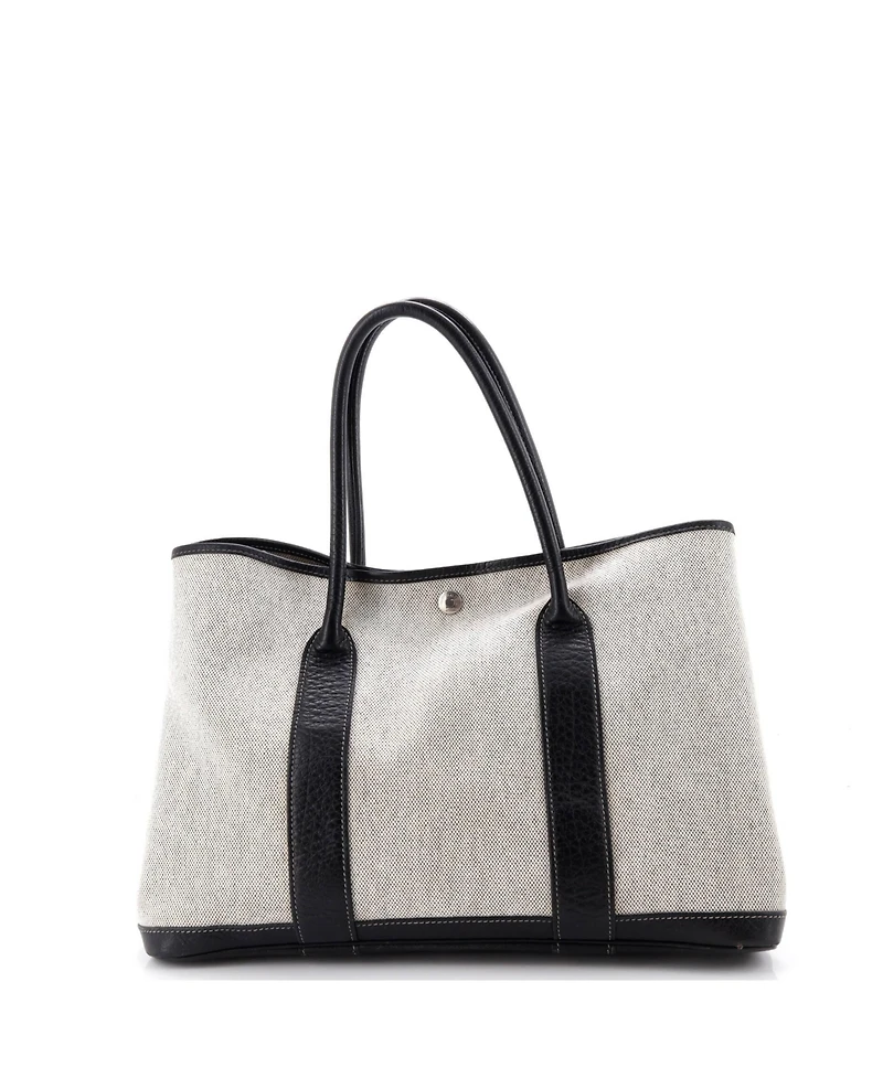 Pre-Owned HERMES Garden Party Tote Toile and Leather