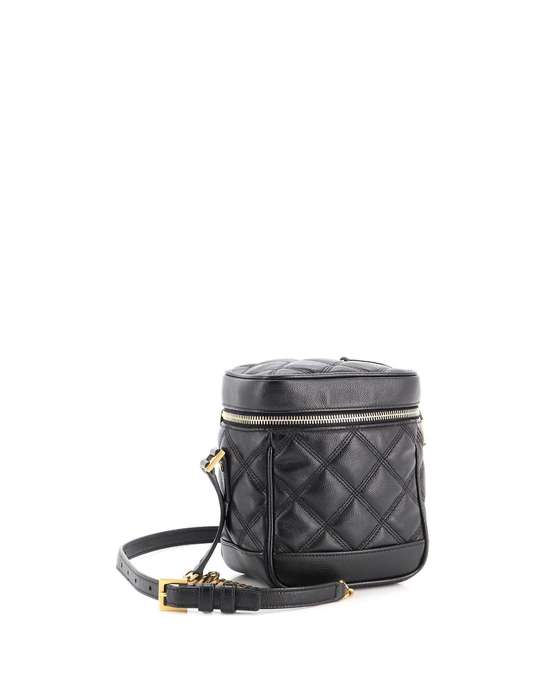 Pre-Owned Saint Laurent 80's Vanity Bag Quilted Leather