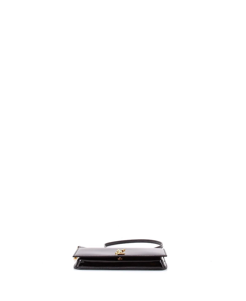 Pre-Owned Saint Laurent Classic Monogram Phone Holder Shoulder Bag Patent