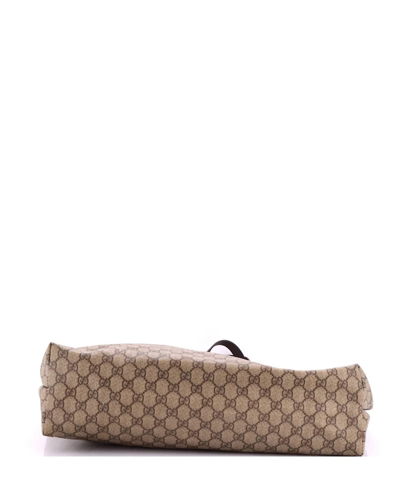Pre-Owned Gucci Large Plus Tote Gg Coated Canvas with Leather