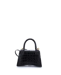 Pre-Owned Balenciaga Small Hourglass Top Handle Bag Embossed Leather