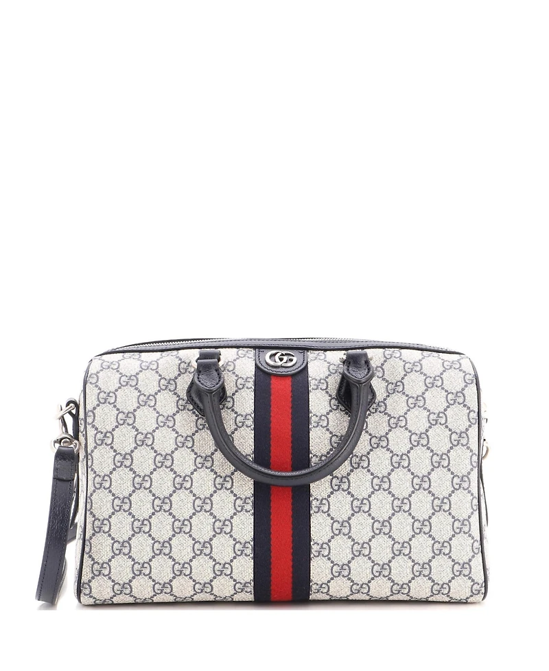 Pre-Owned Gucci Medium Ophidia Convertible Boston Bag Gg Coated Canvas