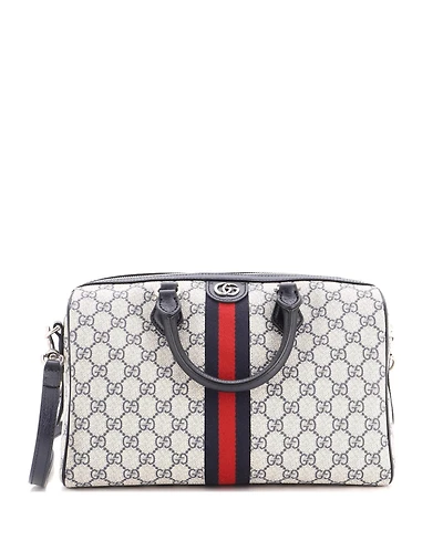 Pre-Owned Gucci Medium Ophidia Convertible Boston Bag Gg Coated Canvas
