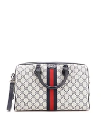 Pre-Owned Gucci Medium Ophidia Convertible Boston Bag Gg Coated Canvas