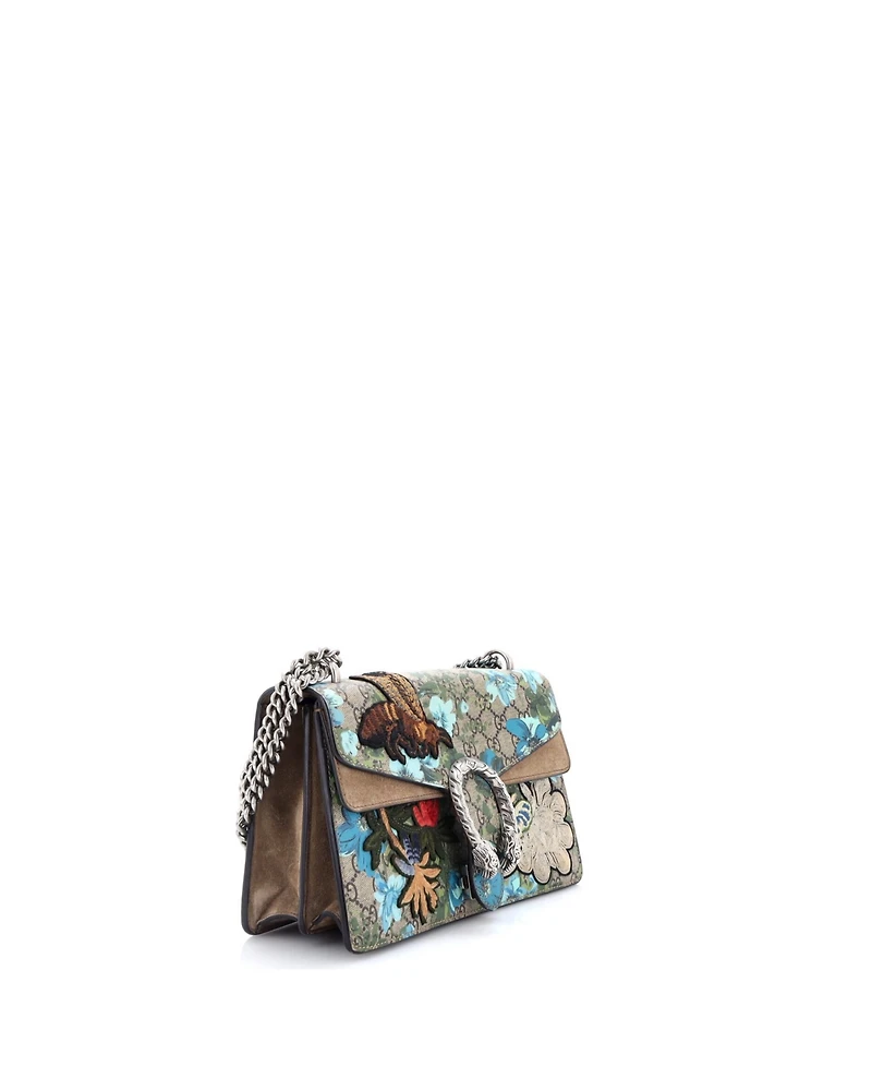 Pre-Owned Gucci Small Dionysus Bag Embroidered Printed Gg Coated Canvas