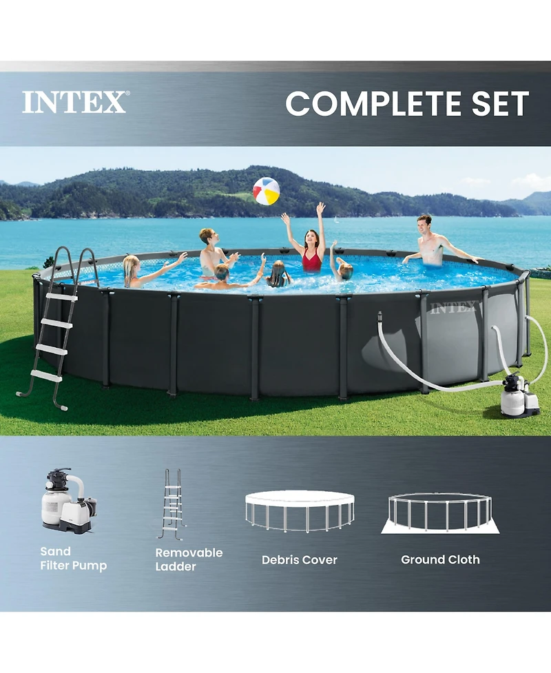Intex 22' x 48" Ultra Xtr Round Frame Above Ground Swimming Pool Set with Pump