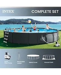 Intex 22' x 48" Ultra Xtr Round Frame Above Ground Swimming Pool Set with Pump