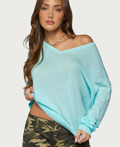 Edikted Women's Geara Knit Long Sleeve Top