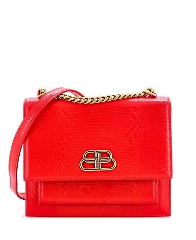 Pre-Owned Balenciaga Small Sharp Shoulder Bag Embossed Leather