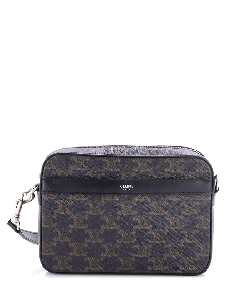 Pre-Owned Celine Small Zip Messenger Bag Triomphe Coated Canvas