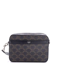 Pre-Owned Celine Small Zip Messenger Bag Triomphe Coated Canvas