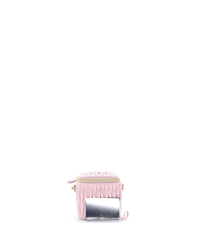 Pre-Owned Miu Miu Micro Vanity Case Matelasse Leather