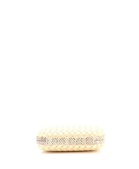 Pre-Owned Bottega Veneta Small Box Knot Clutch Intrecciato Satin