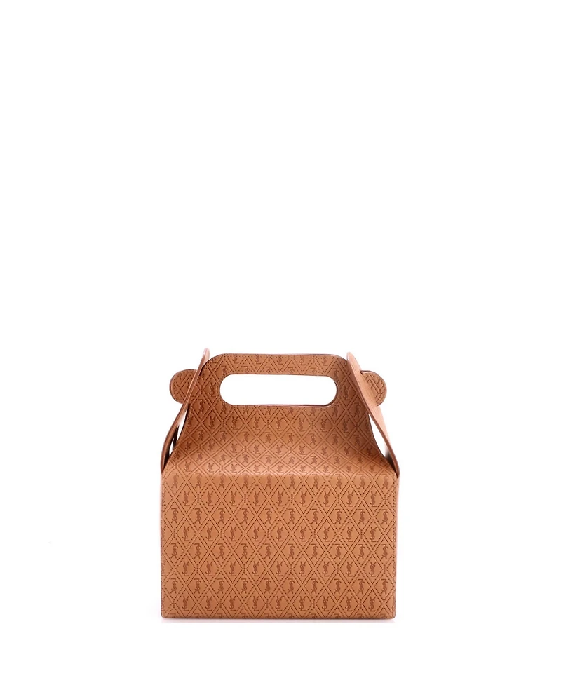 Pre-Owned Saint Laurent Take-Away Box Bag Monogram All Over Leather
