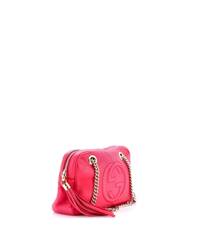 Pre-Owned Gucci Small Soho Chain Zip Shoulder Bag Leather