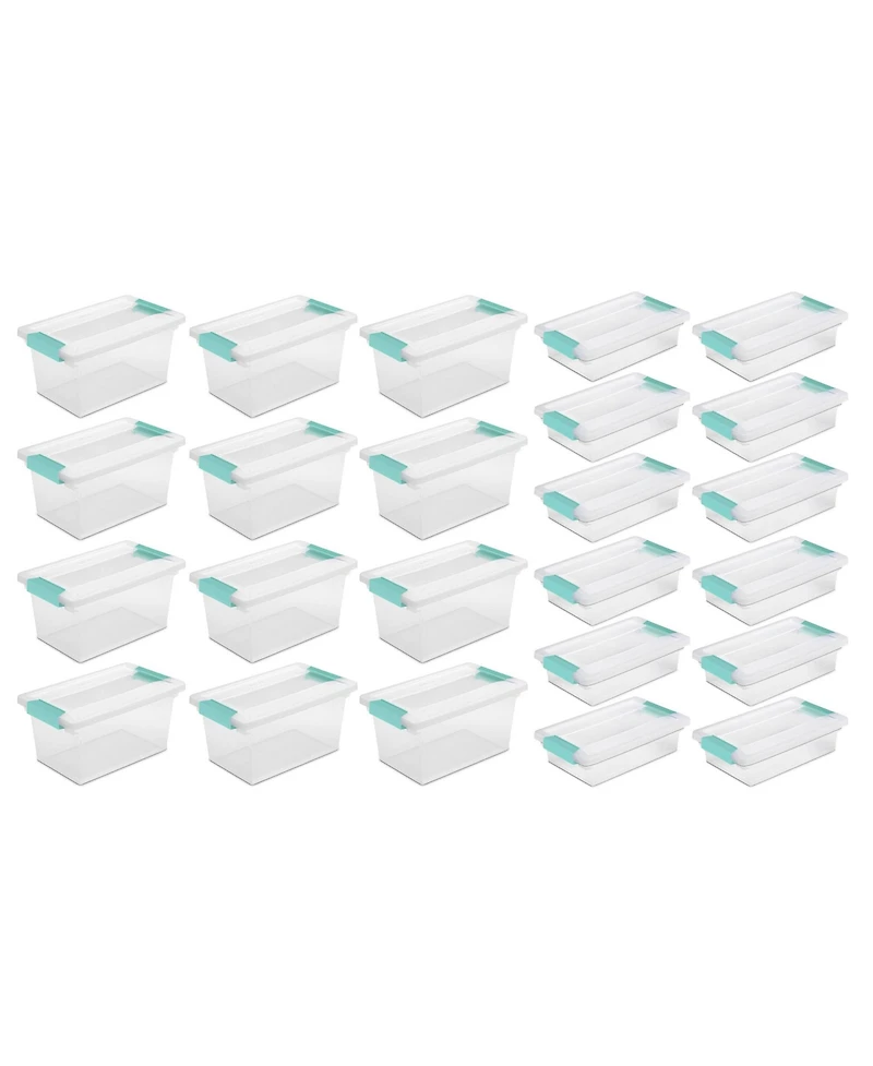 Sterilite Medium Clip Storage Tote, 12 Pack, and Small Clip Storage Tote, 12 Pack