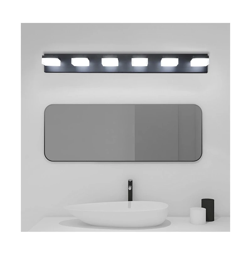 Clihome Modern 6-Light Led Vanity Mirror Light Fixture For Bathrooms And Makeup Tables