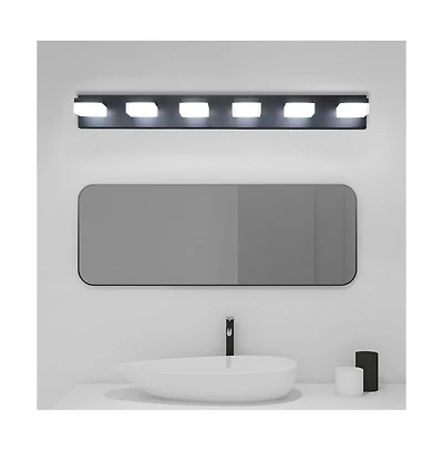 Clihome Modern 6-Light Led Vanity Mirror Light Fixture For Bathrooms And Makeup Tables