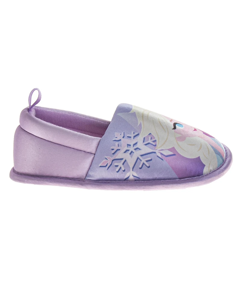 Disney Frozen Anna and Elsa Kids' 5 -11 Slippers Plush, Warm, Soft House Shoes